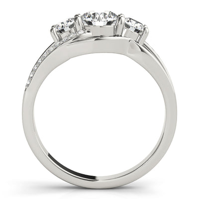 Round Diamond Three Stone Engagement Ring