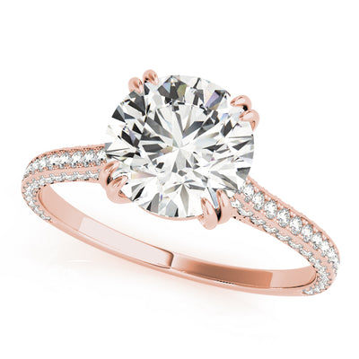 14K Rose Gold 1.5 ctw Diamond Engagement Ring