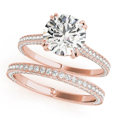 14K Rose Gold 1.5 ctw Diamond Engagement Ring