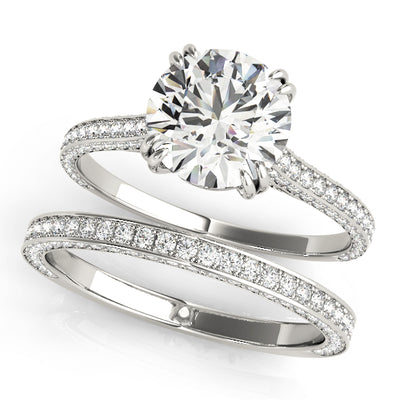 1.0 CT Round Diamond Single Row Ring