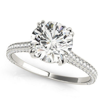 1.0 CT Round Diamond Single Row Ring