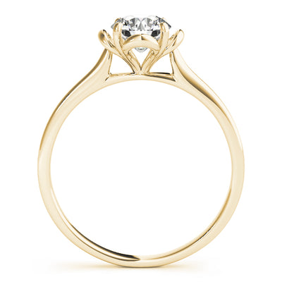 14K Yellow Gold 1/3 CT Round Diamond Engagement Ring