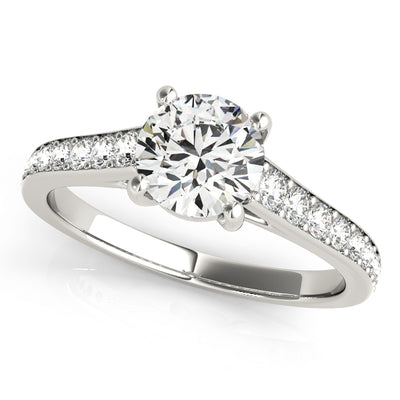 1 CT Round Diamond Engagement Ring