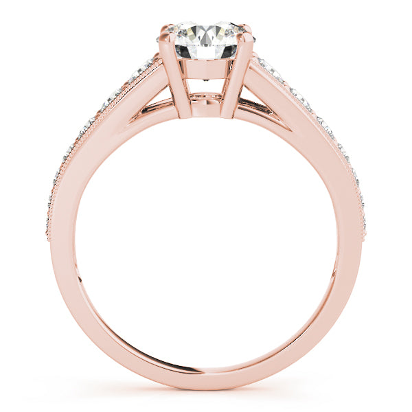 14K Rose Gold 1 CT Diamond Engagement Ring