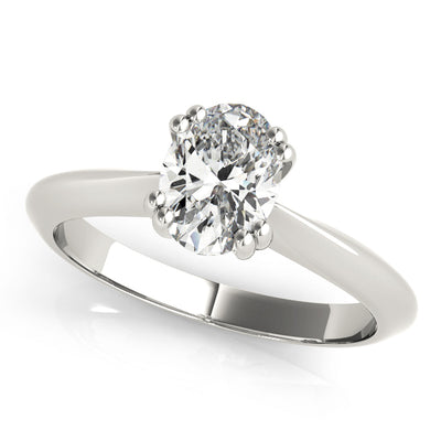 0.6CT Oval Diamond Solitaire Engagement Ring