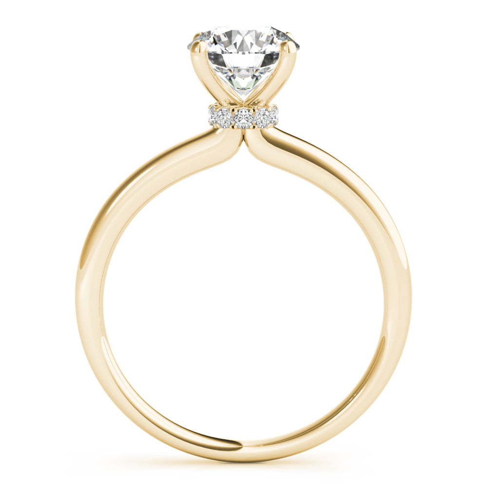 18K Yellow Gold 1 CT Diamond Engagement Ring
