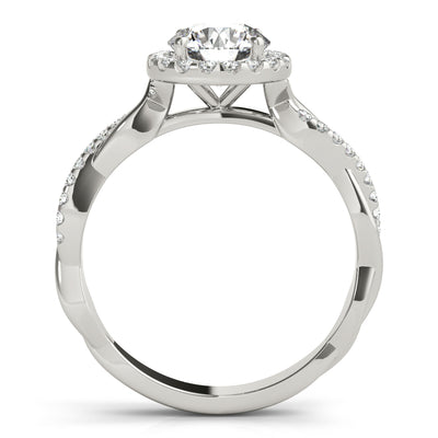 Premium Round Diamond Halo Engagement Ring