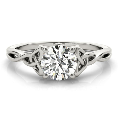 0.47 CT Round Diamond Solitaire Engagement Ring