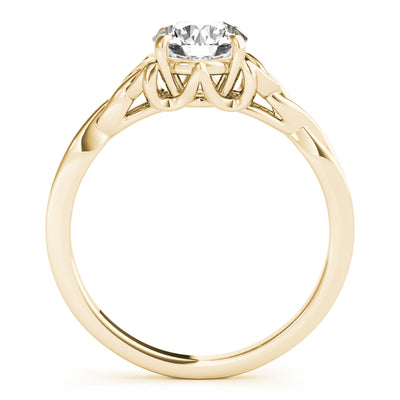14K Yellow Gold 1/2 CT Round Diamond Engagement Ring