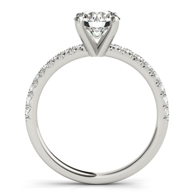 Diamond Round Single Row Engagement Ring