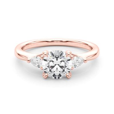 18K Rose Gold 1.22 ct Diamond Three-Stone Ring