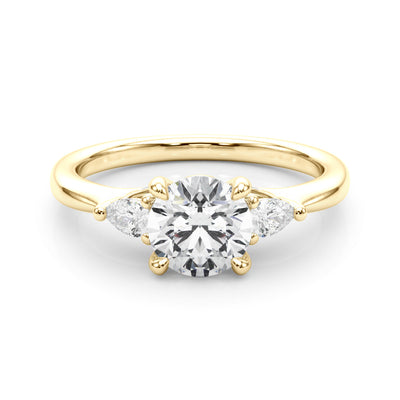 14K Yellow Gold 1.22 ctw Diamond Three-Stone Ring