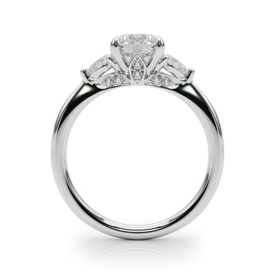 1.0 CT Round Diamond Three Stone Ring