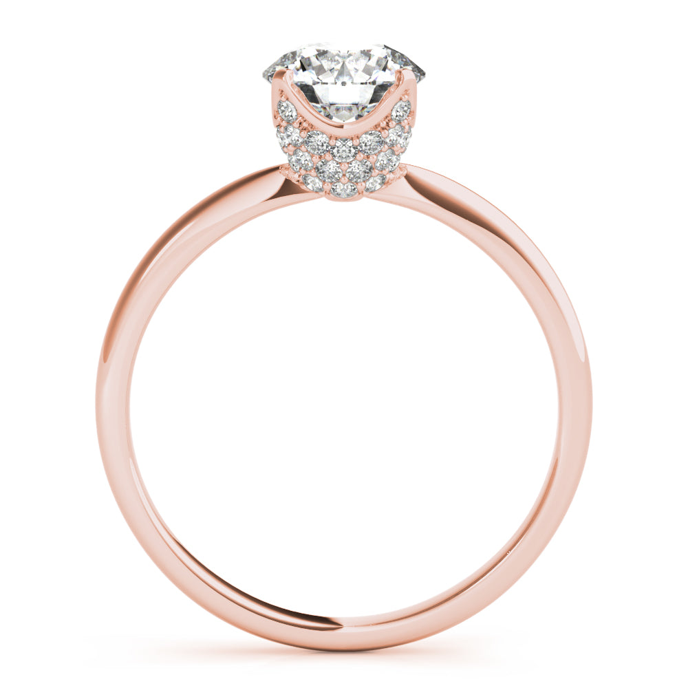 14K Rose Gold 1.25 ctw Diamond Engagement Ring