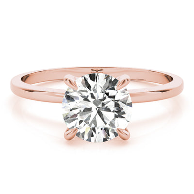 18K Rose Gold 1 ct Diamond Halo Engagement Ring