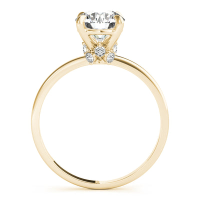 18K Yellow Gold 1 CT Diamond Halo Engagement Ring