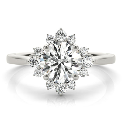 Diamond Round Halo Engagement Ring