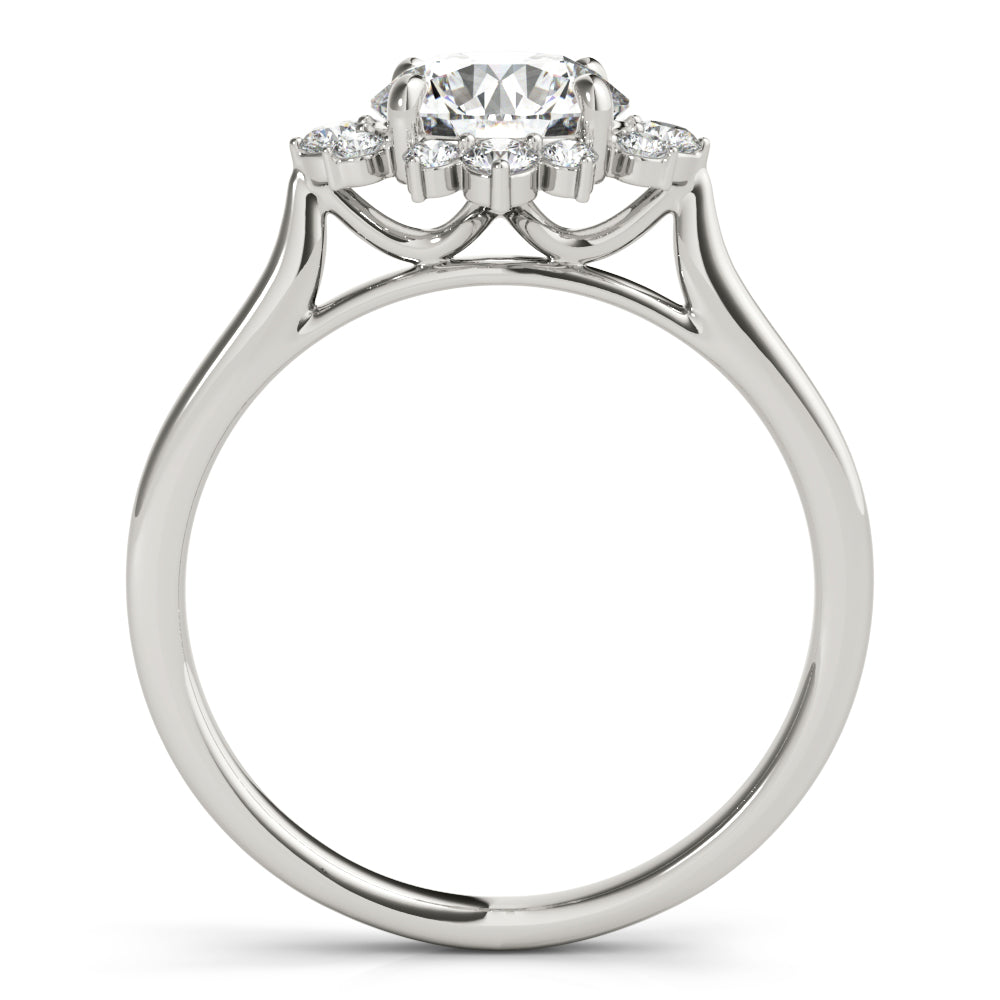 Diamond Round Halo Engagement Ring