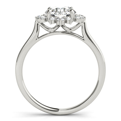 Diamond Round Halo Engagement Ring