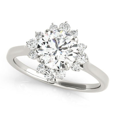 Diamond Round Halo Engagement Ring
