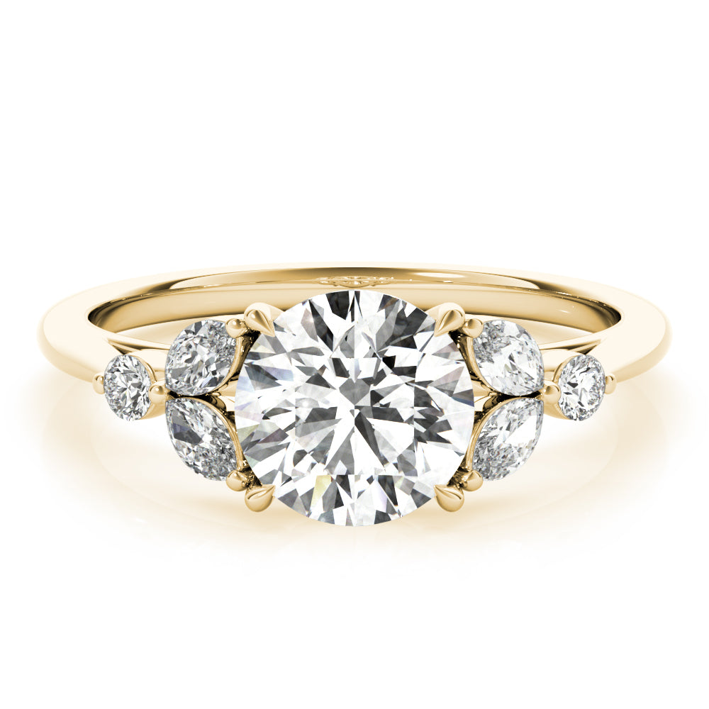 14K Yellow Gold Diamond Engagement Ring 1.33ctw
