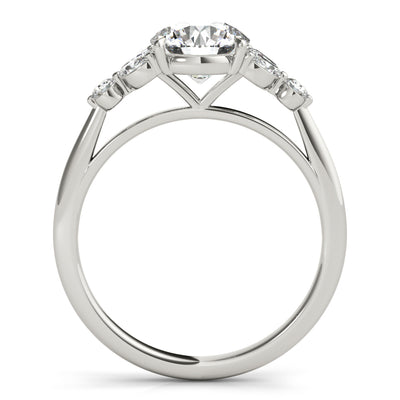 Round Diamond Engagement Ring with Marquise Accents