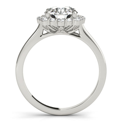 Round Diamond Halo Engagement Ring