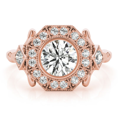 14K Rose Gold 1.33ctw Round Diamond Engagement Ring