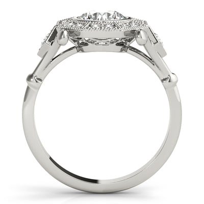 Premium Round Diamond Halo Engagement Ring