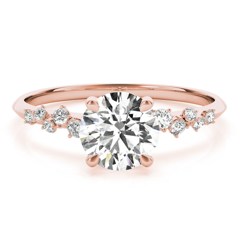 14K Rose Gold 1ct Diamond Engagement Ring
