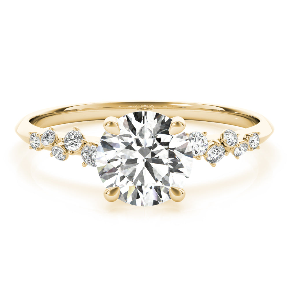 14K Yellow Gold 1 CT Diamond Engagement Ring