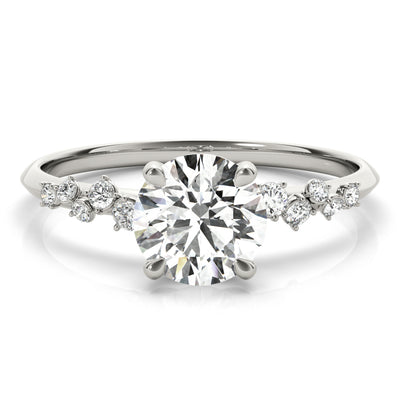 14K Gold Round Diamond Engagement Ring
