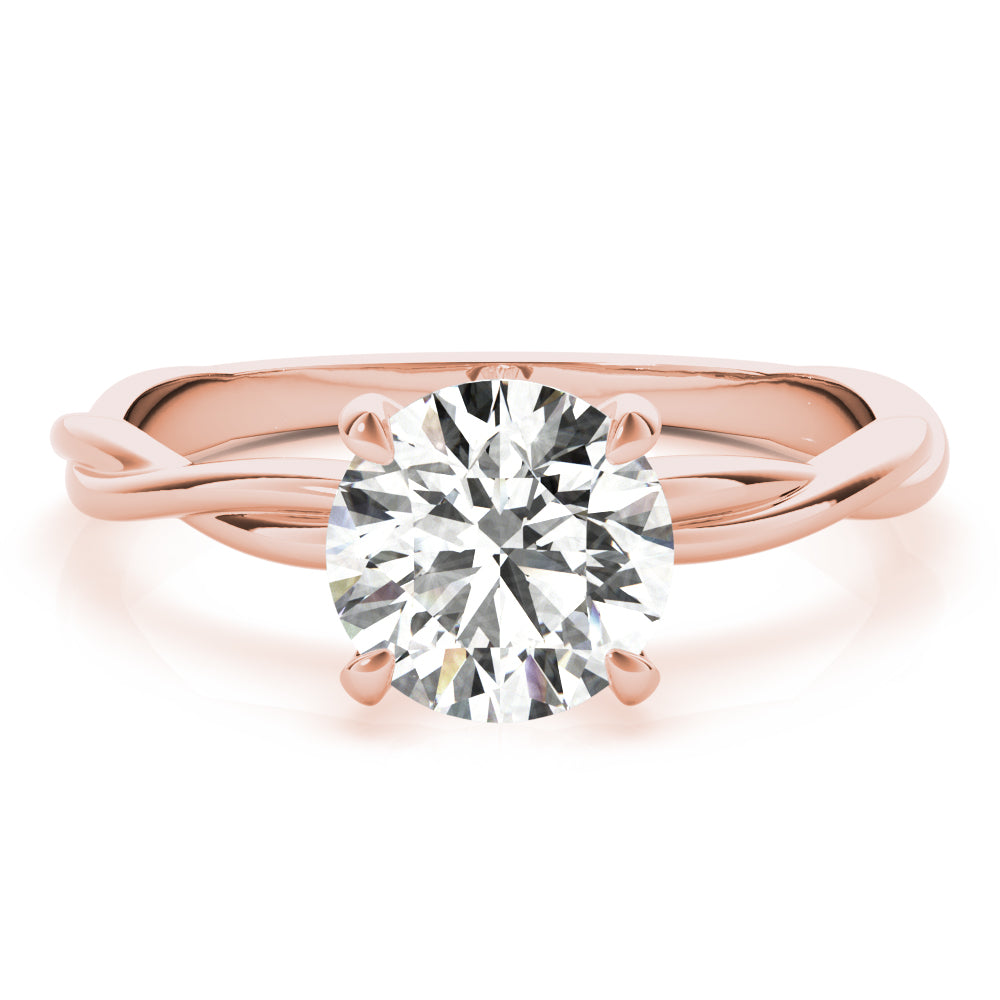 14K Rose Gold 1 CT Diamond Engagement Ring
