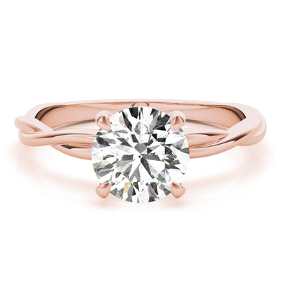 14K Rose Gold 1 CT Diamond Engagement Ring