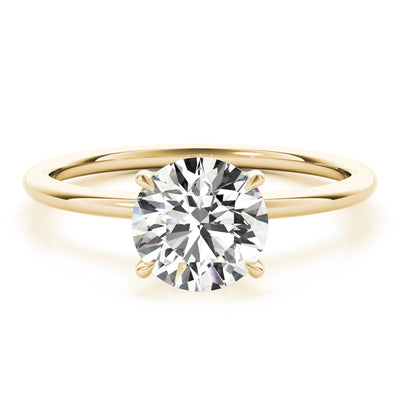 14K Yellow Gold 1 CT Diamond Halo Engagement Ring