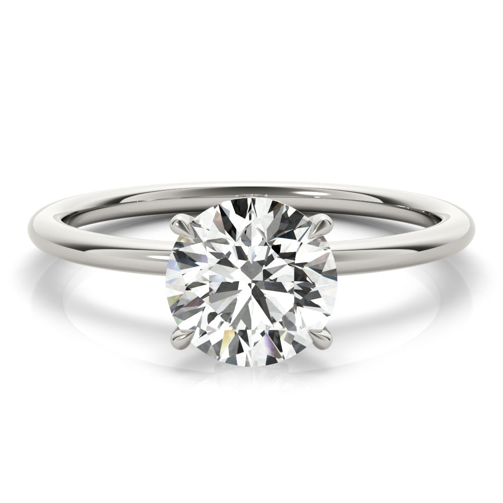 Round Diamond Halo Engagement Ring