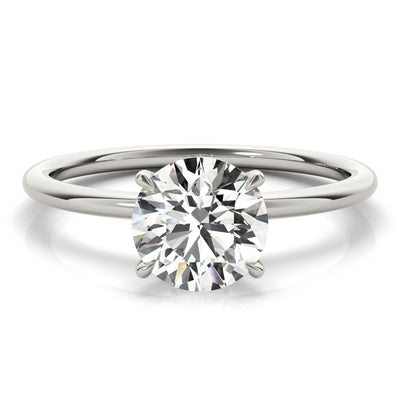 Round Diamond Halo Engagement Ring