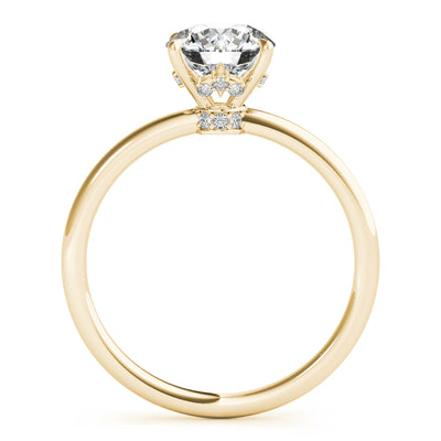 14K Yellow Gold 1 CT Diamond Halo Engagement Ring