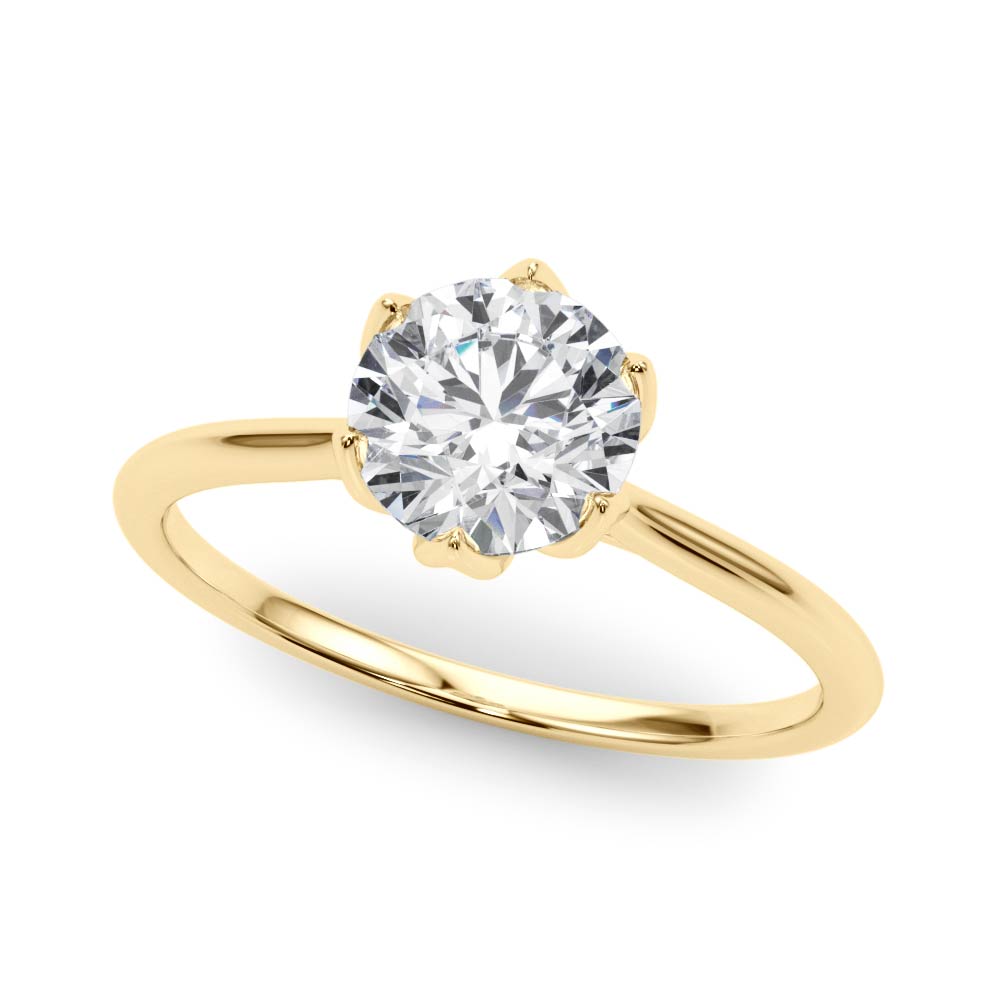 14K Yellow Gold 1ct Diamond Solitaire Engagement Ring