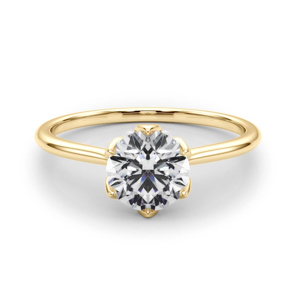 14K Yellow Gold 1ct Diamond Solitaire Engagement Ring