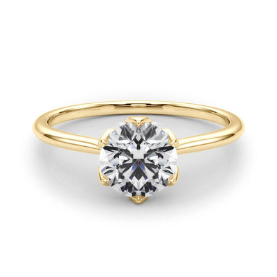 14K Yellow Gold 1ct Diamond Solitaire Engagement Ring