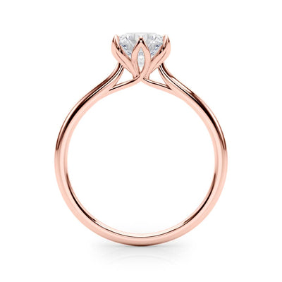 18K Rose Gold 1ct Diamond Engagement Solitaire Ring