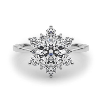 Round Diamond Halo Engagement Ring | 1.0 CT
