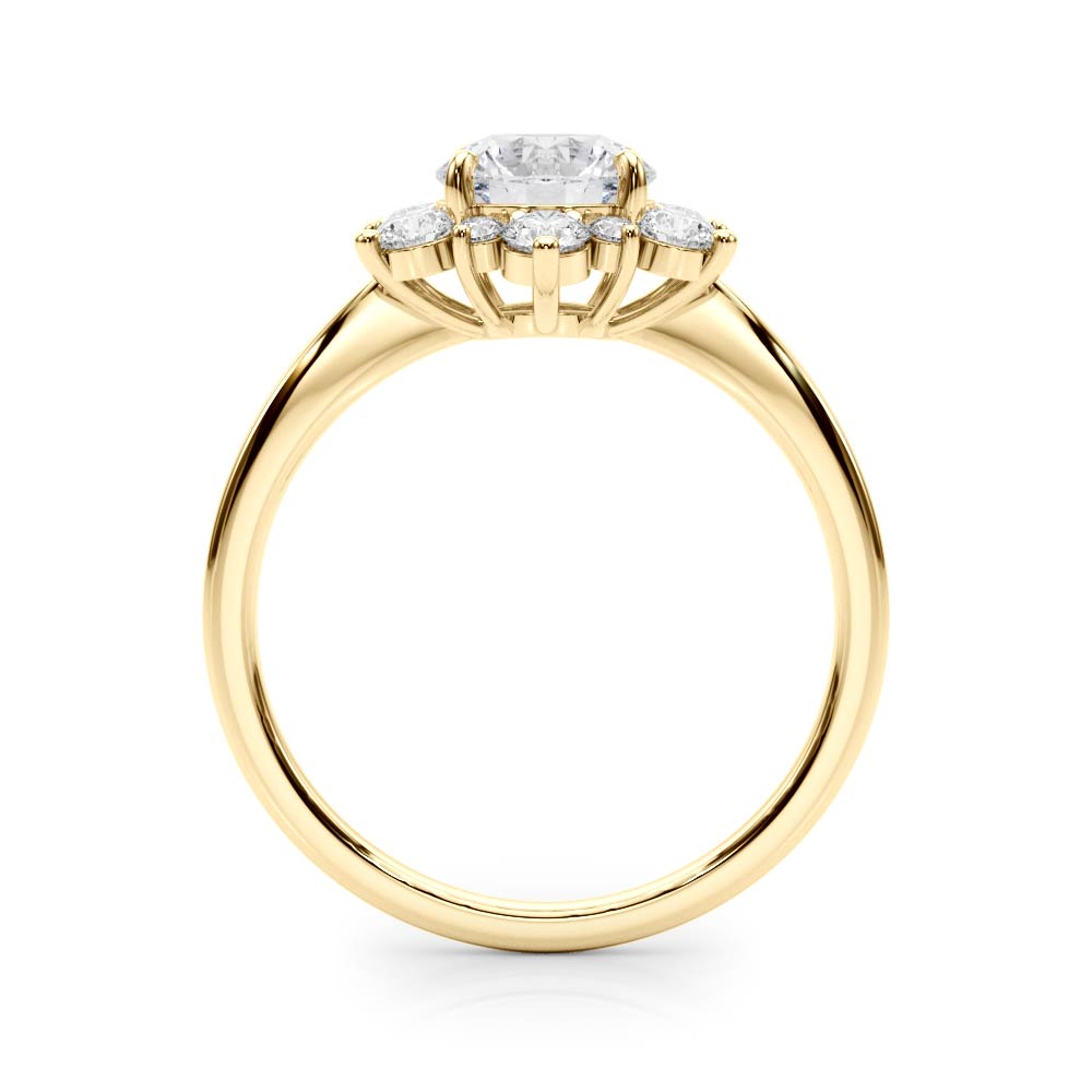 18K Yellow Gold 1.5ctw Round Diamond Engagement Ring