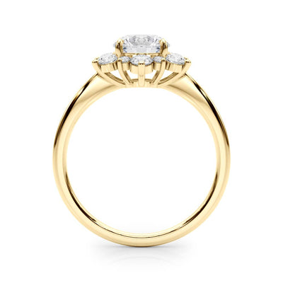 18K Yellow Gold 1.5ctw Round Diamond Engagement Ring