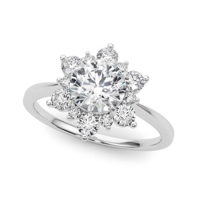 Round Diamond Halo Engagement Ring | 1.0 CT