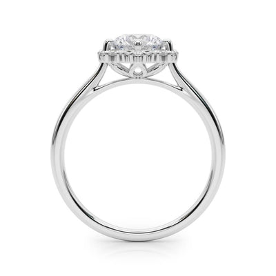 Round Diamond Halo Engagement Ring