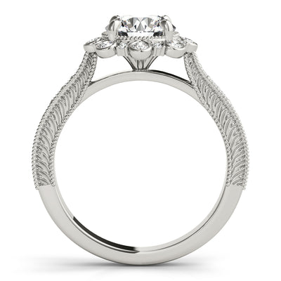 Round Diamond Halo Engagement Ring