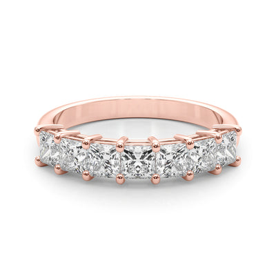 14K Rose Gold Square Diamond Wedding Ring