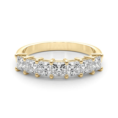 14K Yellow Gold Square Diamond Wedding Ring